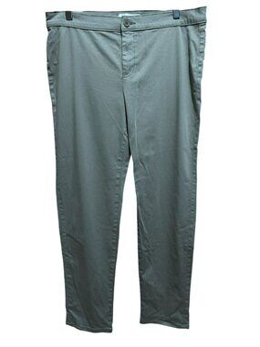 Lila Ryan Pants Womens Sz 14 Sage Green Chino Straight Leg Tapered Preppy Casual